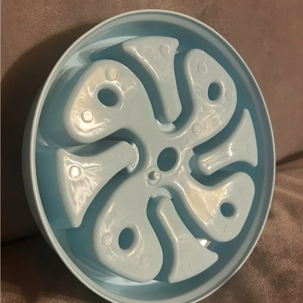 Slow Feeder Dog Bowl for Safe Eating. Blue 8